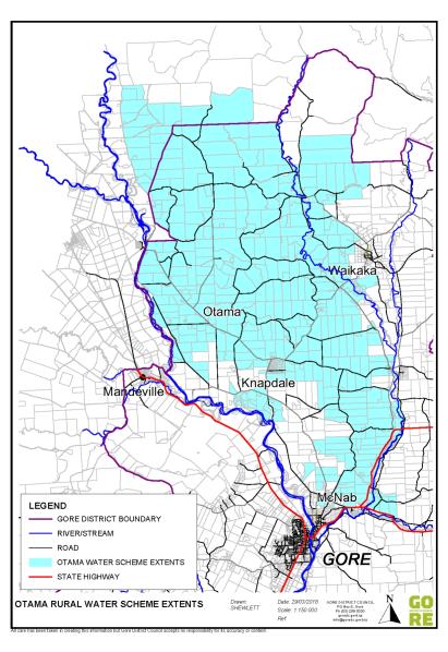 Map of scheme distribution area