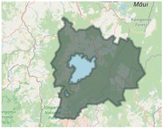 Map of Tūwharetoa area